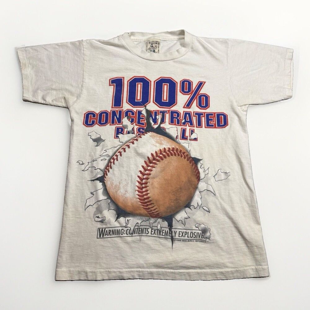 Vintage Single Stitch Rare Alore Large Baseball Graphic Print Men’s S